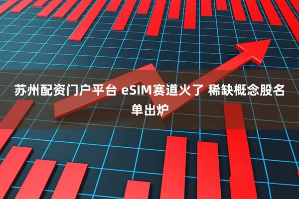 苏州配资门户平台 eSIM赛道火了 稀缺概念股名单出炉