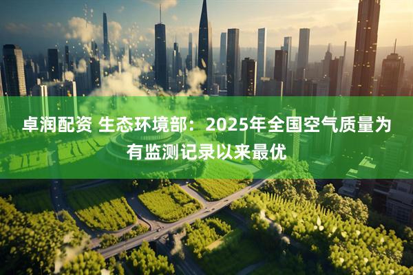 卓润配资 生态环境部：2025年全国空气质量为有监测记录以来最优